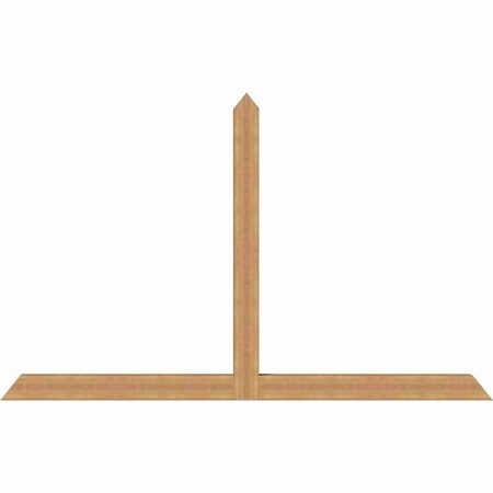 Ekena Millwork Portland Timber Gable Bracket, Western Red Cedar, 108"W x 68"H x 5 1/2"D x 5 1/2"F, 15/12 Pitch GBW108X68X0606POR00SWR